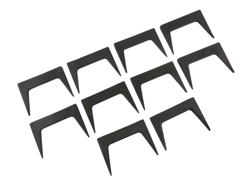 Taytools 500031 Pack of 10 Each 1-1/2 Inch Pinch Dogs with Square Back and Tapered Legs - Image 1